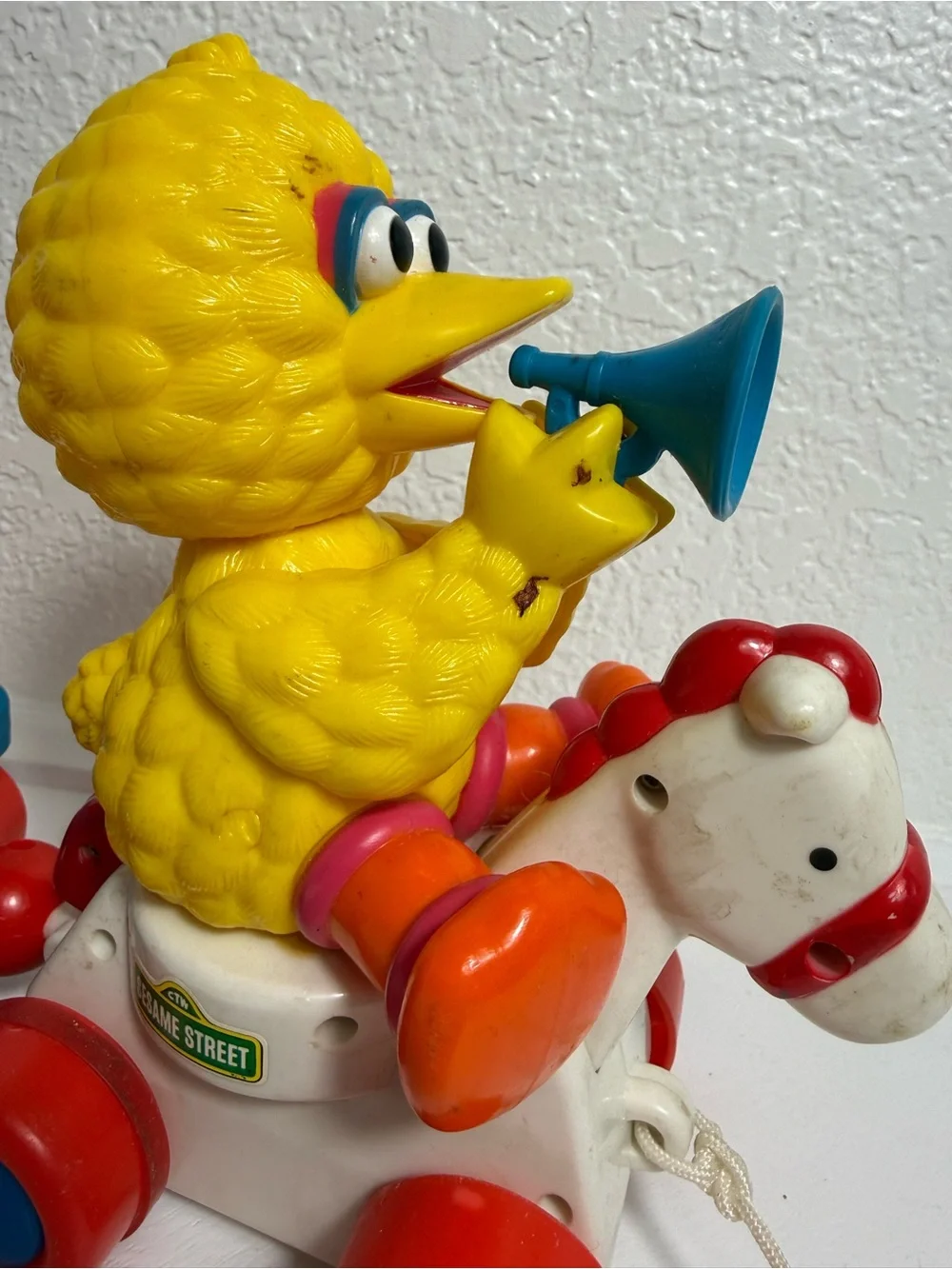 Vintage Sesame Street Band Parade Pull-Along Train Toy